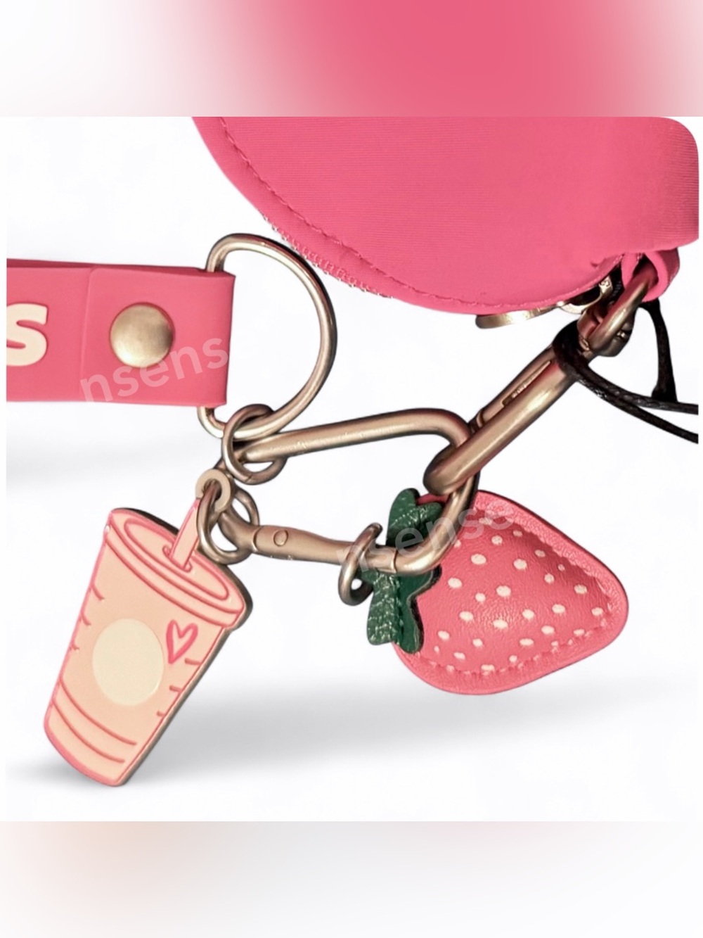 Starbucks Pink Strawberry Charm and Coin Pouch - Picture 3 of 3
